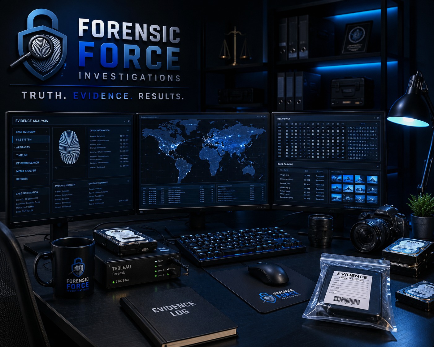 Forensic examination workspace
